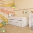 Cama compacta lacada Alba con cajones