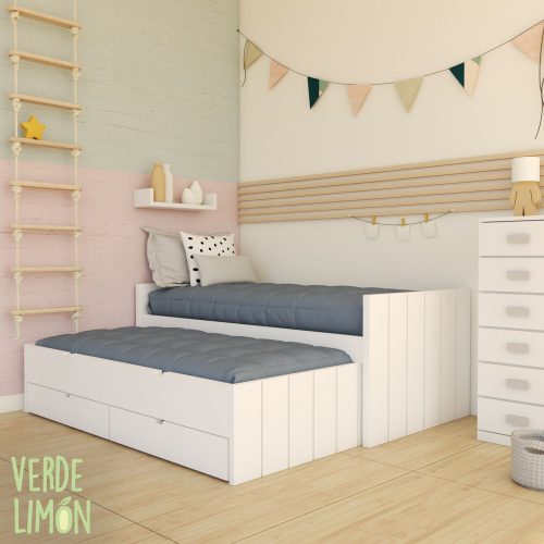 Cama compacta lacada Natalia