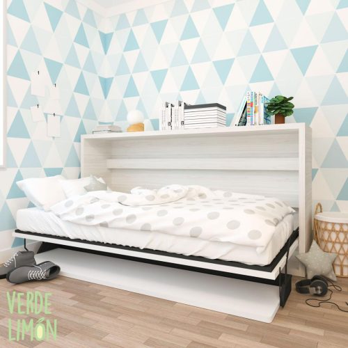 Cama abatible con mesa de estudio