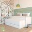 Cama compacta lacada mas mesa de estudio con arcon zapatero