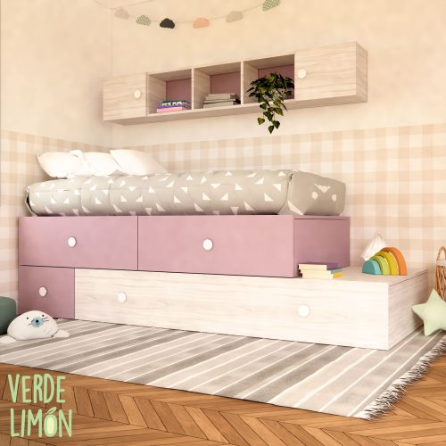 Cama nido con cama y cajones
