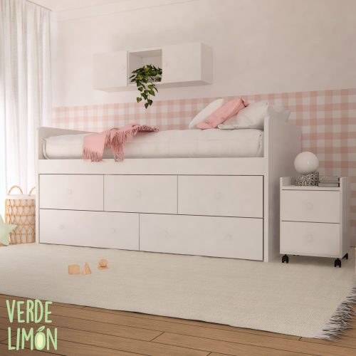 cama nido 3 contenedores y 2 cajones