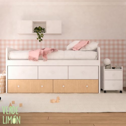 cama nido con cajones nordica