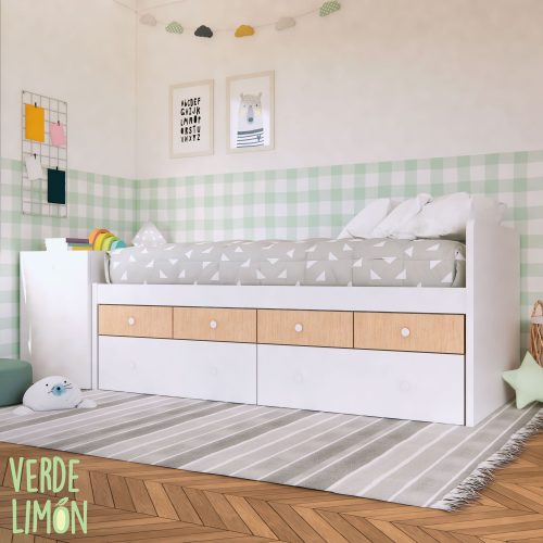 cama nido 4 contenedores y 2 cajones