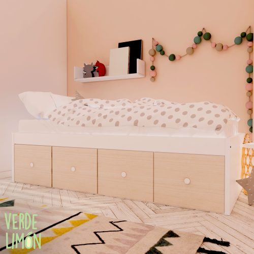 cama nido con cajones nordica