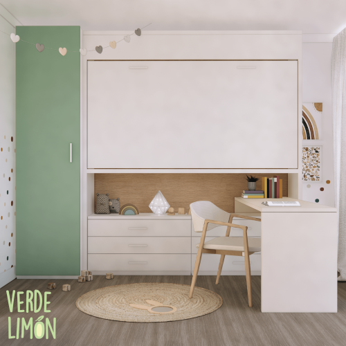 cama litera abatible con armario