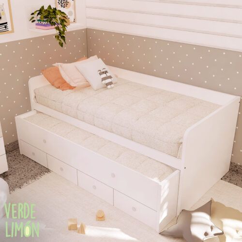 cama compacta con almacenaje
