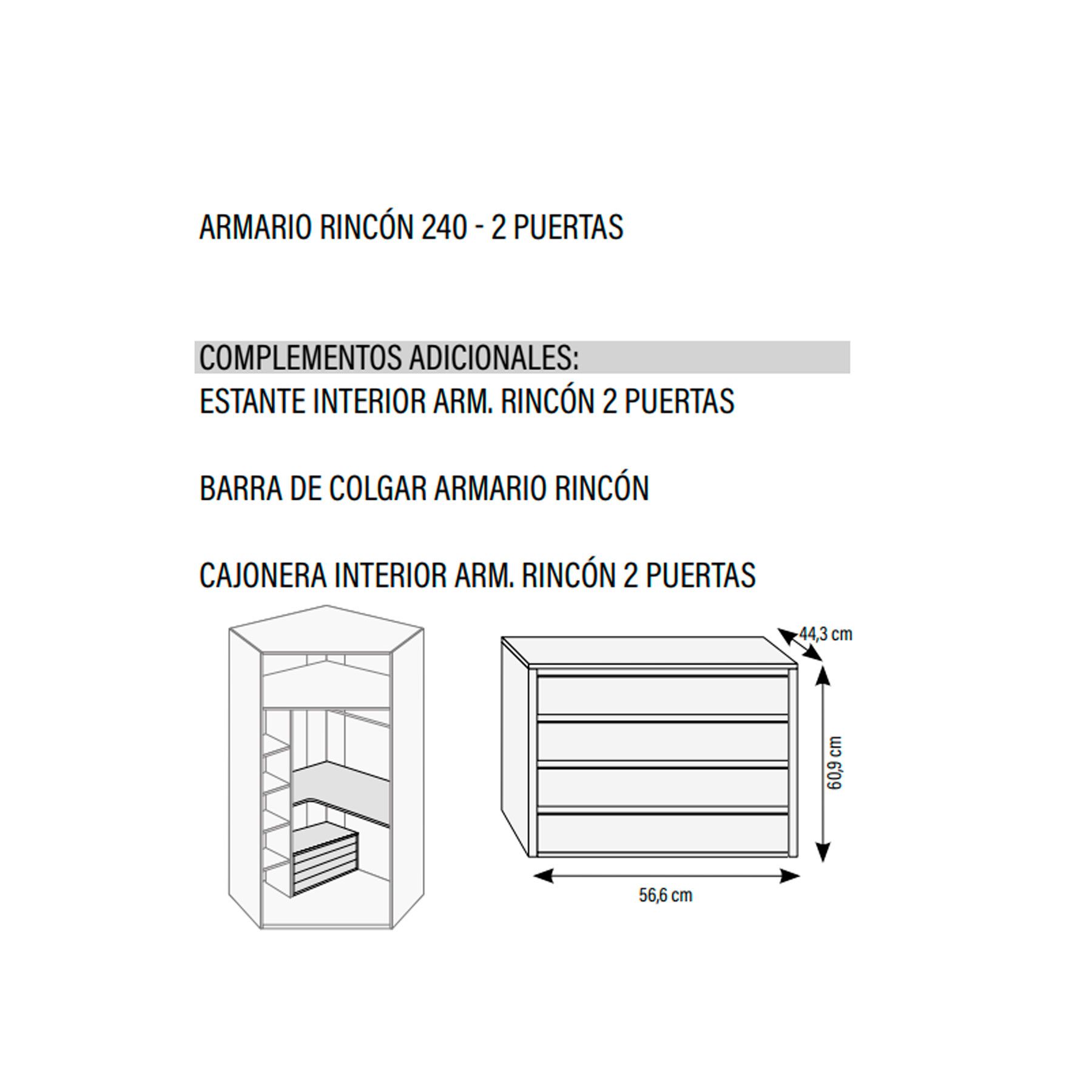 Armario Rincón 2 Puertas - Imagen 5