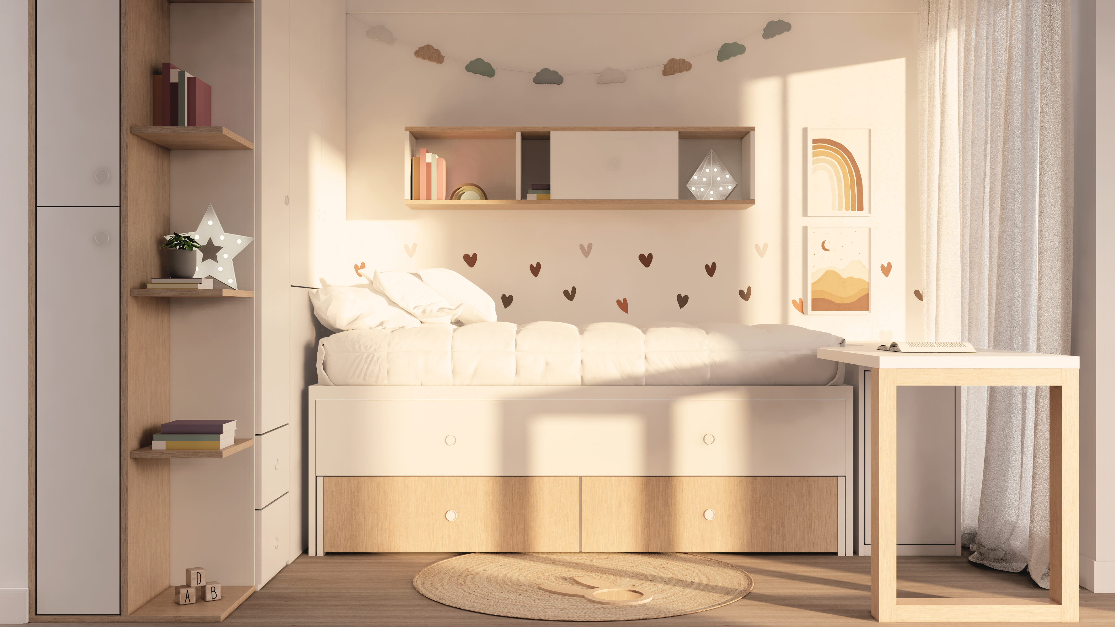 Habitaciones para niños y adolescentes. Muebles personalizados y a medida.