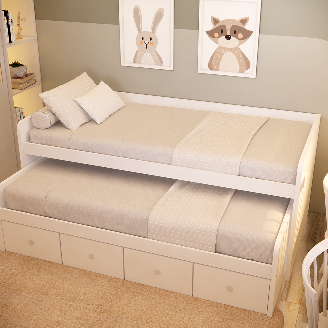 Cama compacta FELIPE con 4 contenedores