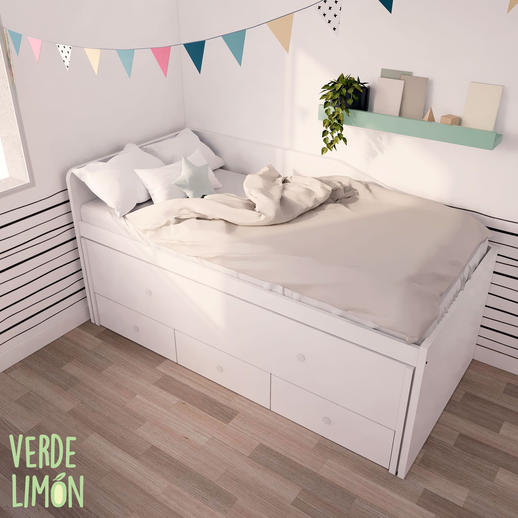 cama compacta 3 contenedores