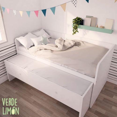 cama compacta juvenil con cajones