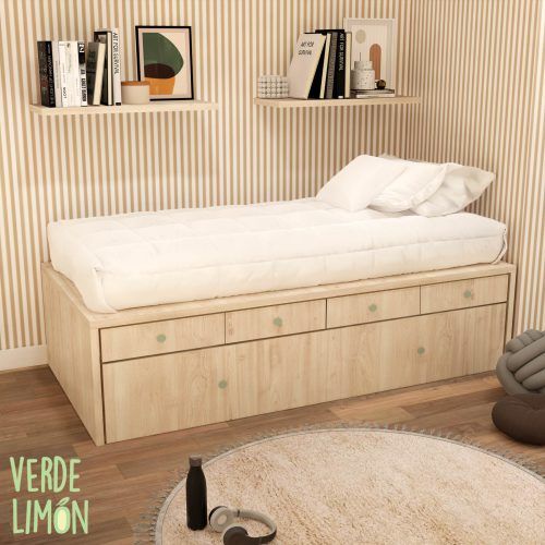 cama nido con cama y 4 contenedores