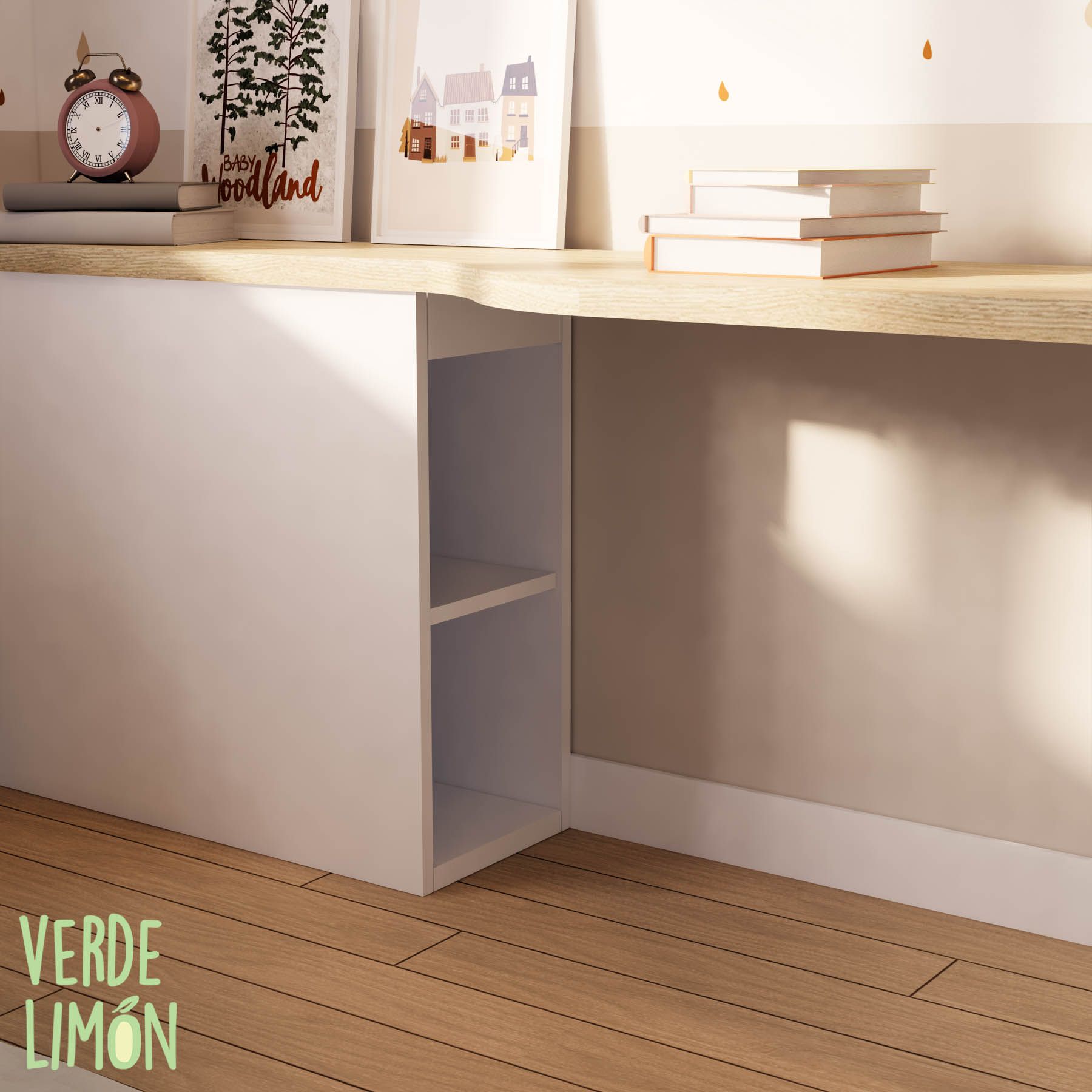 mesa de estudio con forma juvenil
