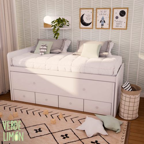 Cama Compacta 4 contenedores Cecille FT