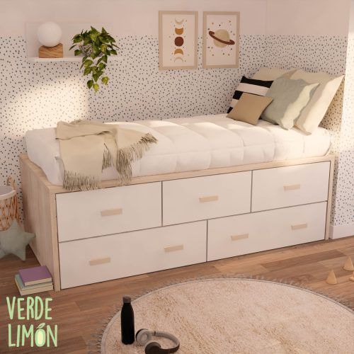 Cama nido 3 contenedores y 2 cajones Charo