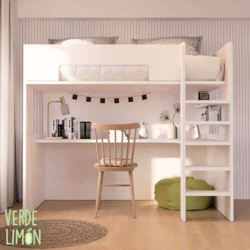 cama litera con escritorio