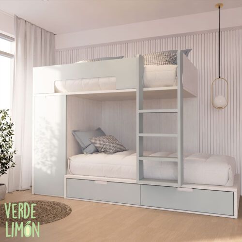 Cama tren litera con armario