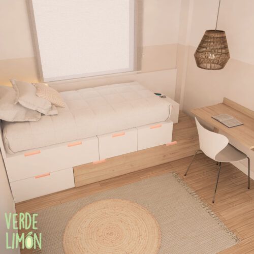 cama nido rosa