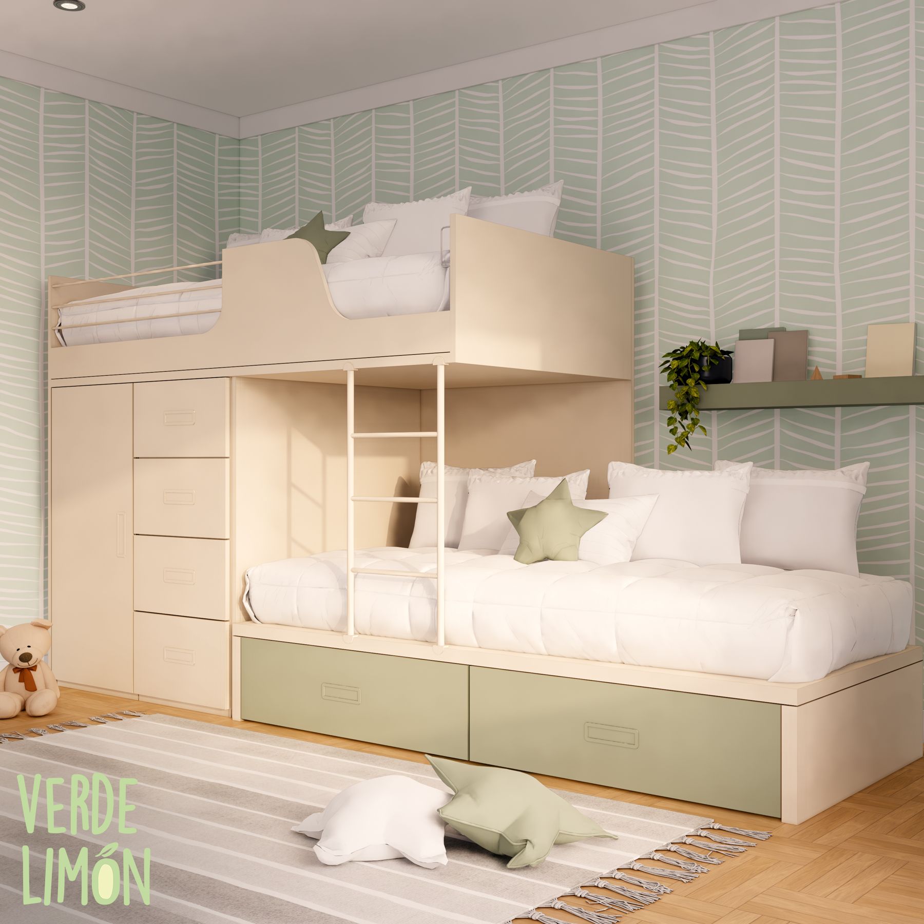 Cama Tren Nehuen Armario Xinfonier - Imagen 4