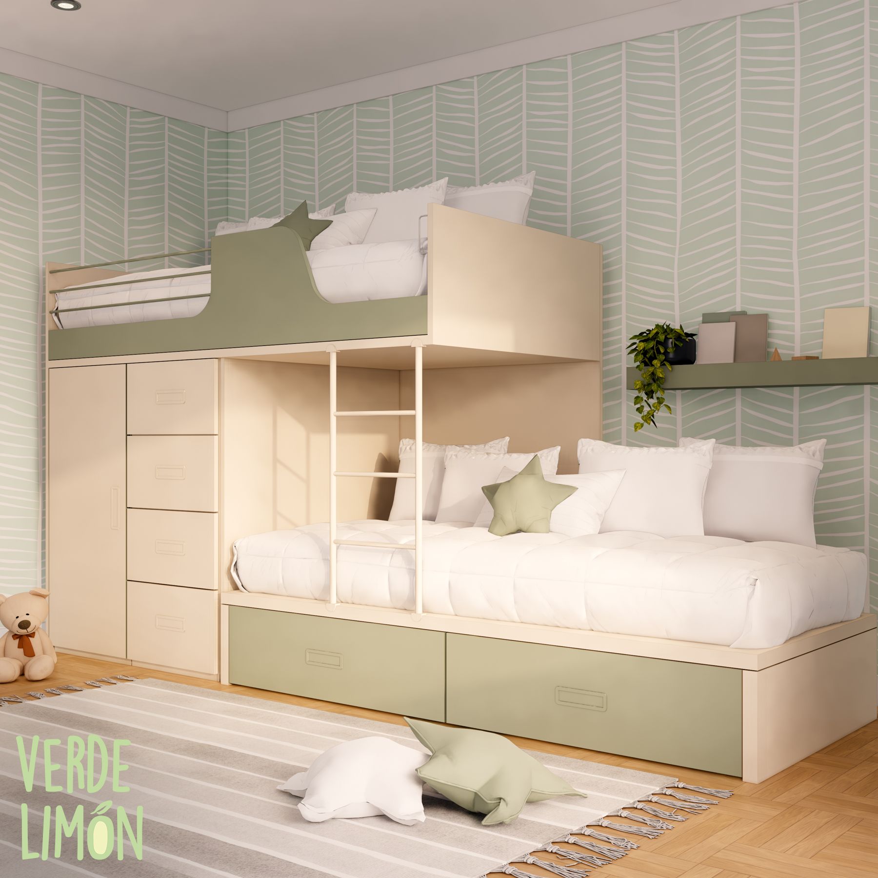 Cama Tren Nehuen Armario Xinfonier - Imagen 3