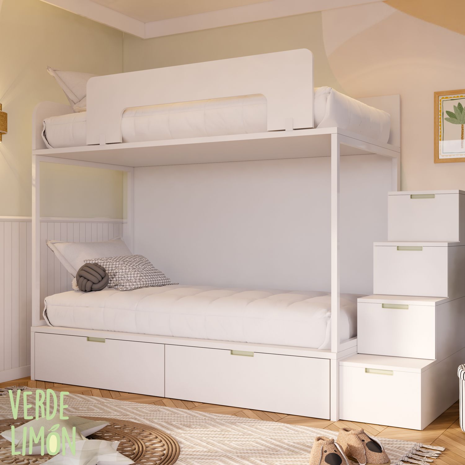 Cama Litera ALI con barandilla rebatible - Imagen 5