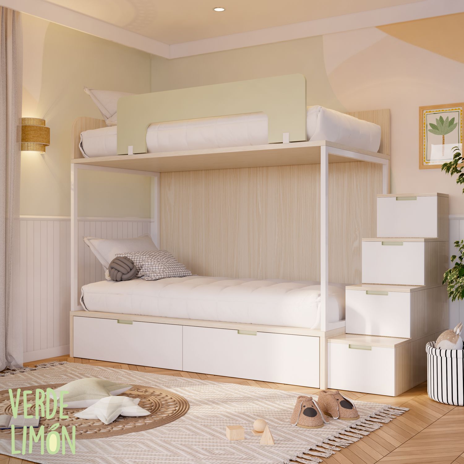 Cama Litera ALI con barandilla rebatible - Imagen 2